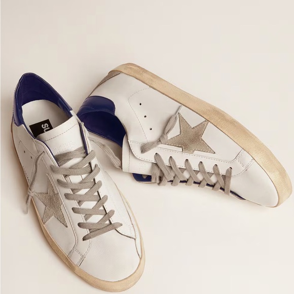 Golden Goose White and Blue Women's Sneakers - Picture 1 of 6